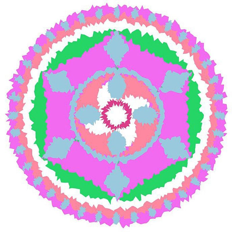 Decor Villa 60.96 cm Decor Villa Daily kolam rangoli Floor Sticker (24*24) Inch Sticker  (Pack of 1)