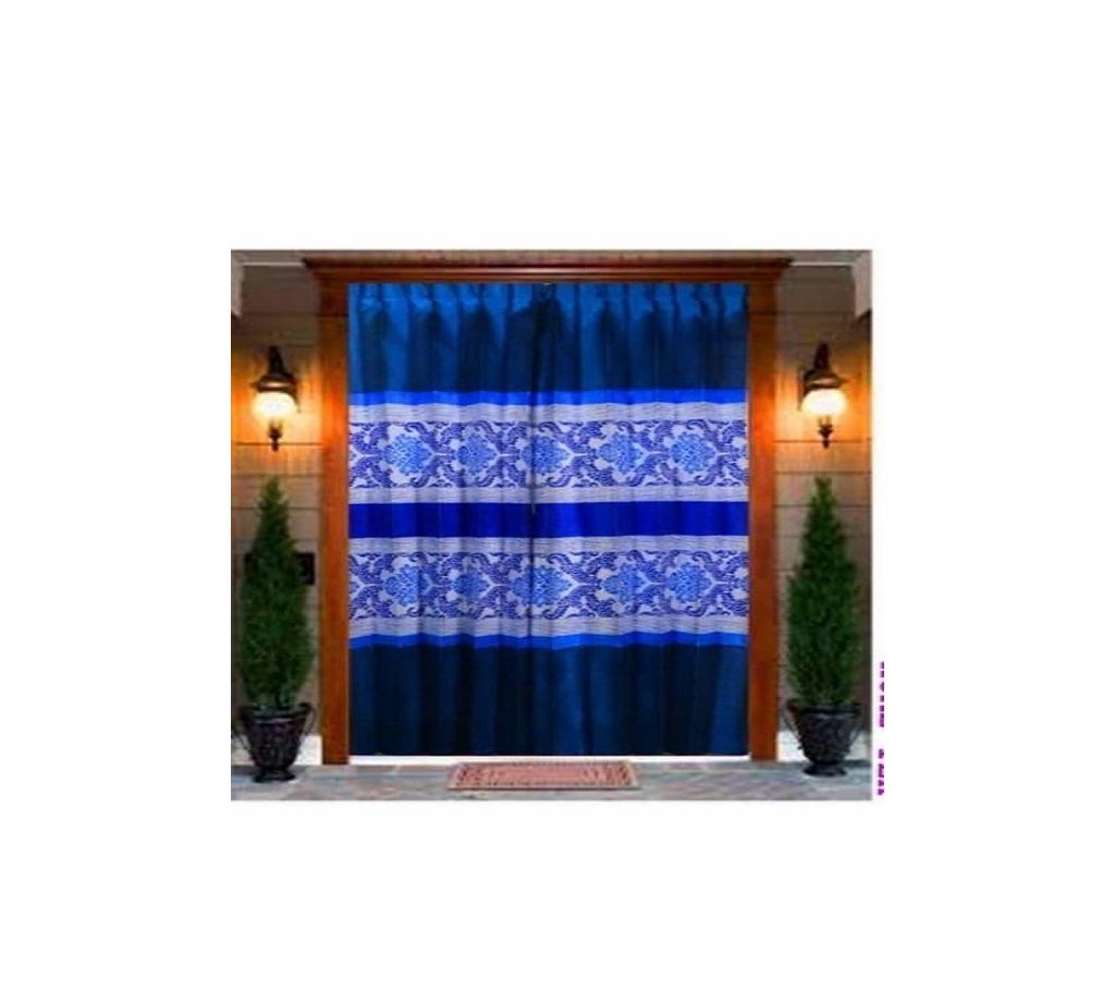 Satin Curtain- dark blue