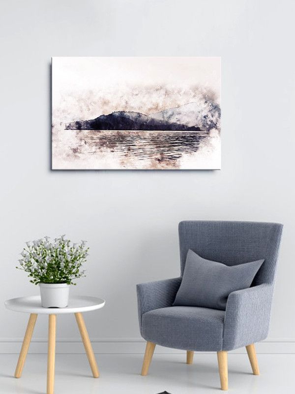 999Store Beautiful Mountain Art Framed Canvas Painting Canvas 24 inch x 36 inch Painting  (With Frame)