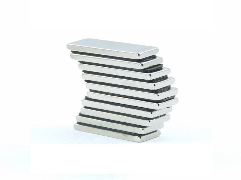 ART IFACT 10 Pieces of 25mm x 10mm x 2mm Neodymium Magnets - N52 Rectangular Magnets - Rare Earth NdfeB Magnets - For DIY, School Project or Commercial Usage Fridge Magnet, Multipurpose Office Magnets, Magnetic Paper Holder Pack of 10  (Silver)