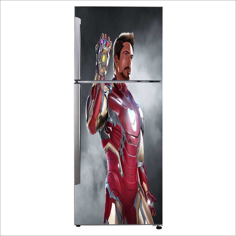 Advait Designs 60 cm Advait Designs Decorative iron man abstarct wallpaper Extra Large Fridge Sticker Self Adhesive Sticker  (Pack of 1)