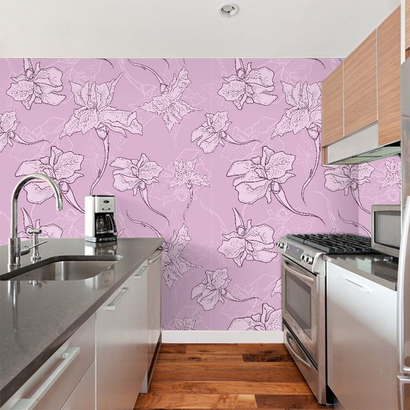 HD RAPID DESIGN Decorative Pink Wallpaper  (228 cm x 40 cm, Pack of 2)