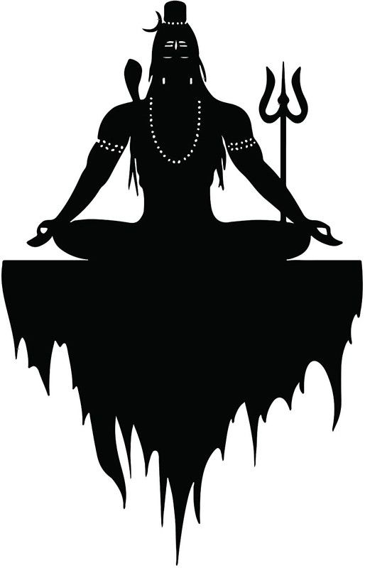 Prabhave Designs 90 cm Lord Shiva PVC Vinyl Wall Sticker (90 cm x 60 cm, Multicolour) Self Adhesive Sticker  (Pack of 1)