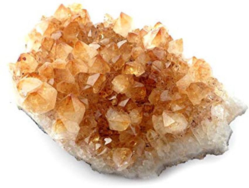 AIR9999 Natural and Genuine Small Citrine Cluster Decorative Showpiece - 3 cm  (Crystal, Yellow)