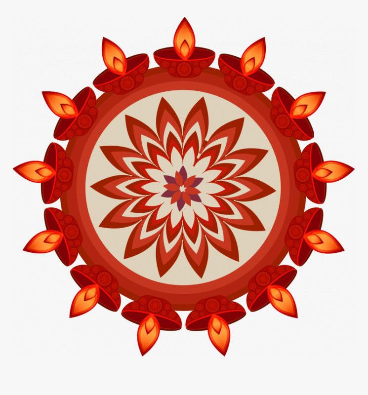 MADHUBAN DEOCR 58 cm Multicolor Rangoli Floor Sticker For Home Décor Self Adhesive Sticker  (Pack of 1)