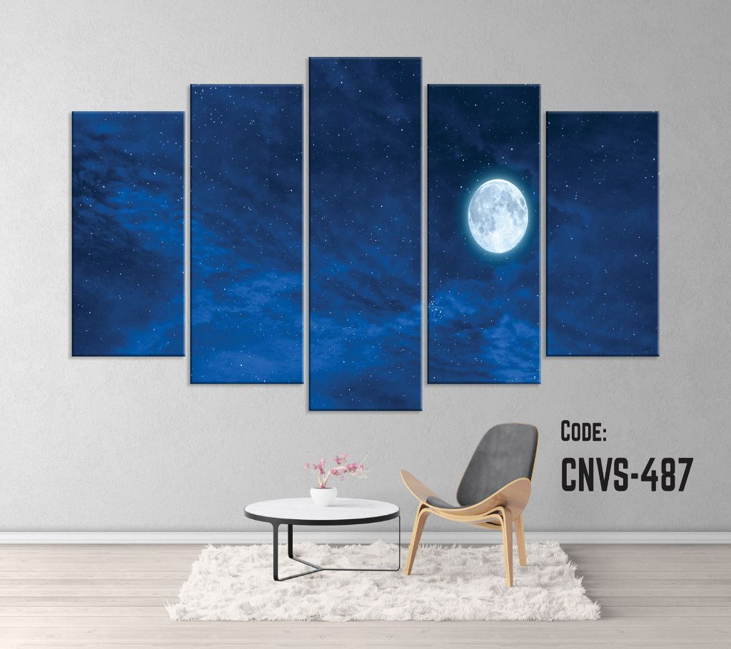 CNVS-487 Bule Moon Wall Canvas Art Prints 78 inch x 48 inch