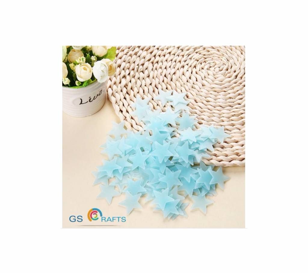 3D 100pcs Glow In Dark Luminous Stars Wall Sticker Home Decor