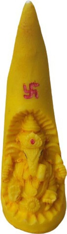 Garvit Handcrafted Dant Ganesha idols Home Decor for gift and home Decorative Showpiece - 12 cm  (Polyresin, Yellow)