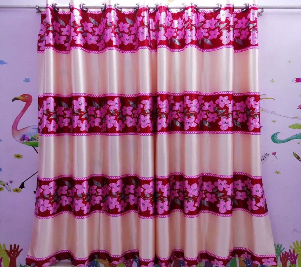 Satin Curtain- pink