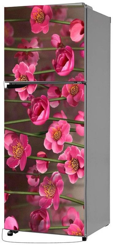 Burhani Decor 60 cm night moon snow mountain water wallpaper poster Adhesive Vinyl sticker Fridge wrap sticker (pvc vinyl covering area ) Self Adhesive Sticker  (Pack of 1)