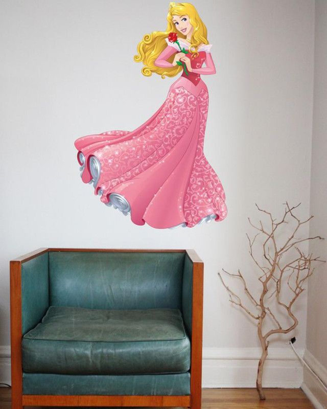 Approach home Decor 60 cm princess aurora wall sticker 3d Self Adhesive Sticker  (Pack of 1)