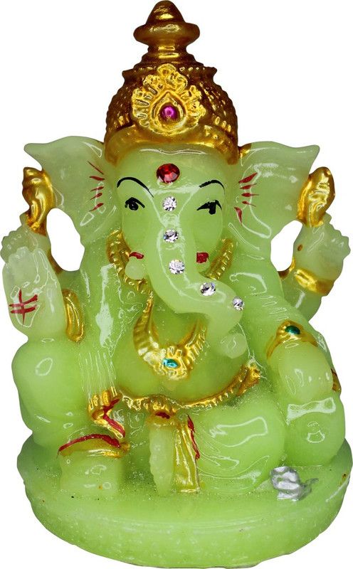 vinayakmoorti Ganesh Murti For Car Dashborad Ganesh Idol(9X6X6) Decorative Showpiece Decorative Showpiece - 9 cm  (Marble, Multicolor)