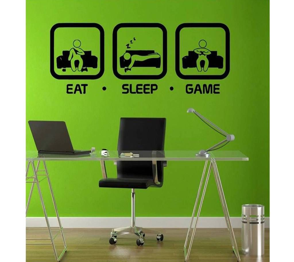 Eat Sleep Game Wall Art Sticker