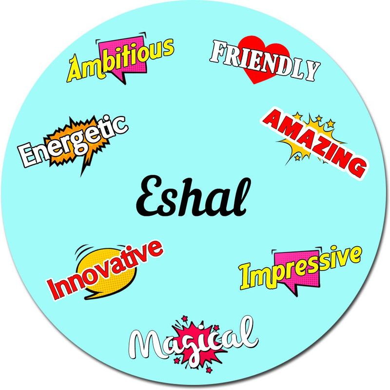 FURNISHFANTASY Fridge Magnet - Best Gift on Happy Birthday, Return Gifts for kids, Everyday Gifting , Name - Eshal Fridge Magnet Pack of 1  (Multicolor)