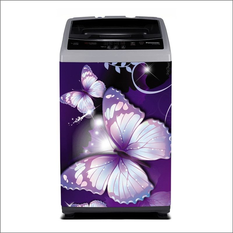 Decoration designs 61 cm colorful butterfly Washing Machine Sticker (Size :- 61 X 89 cm)Sticker16 Self Adhesive Sticker  (Pack of 1)