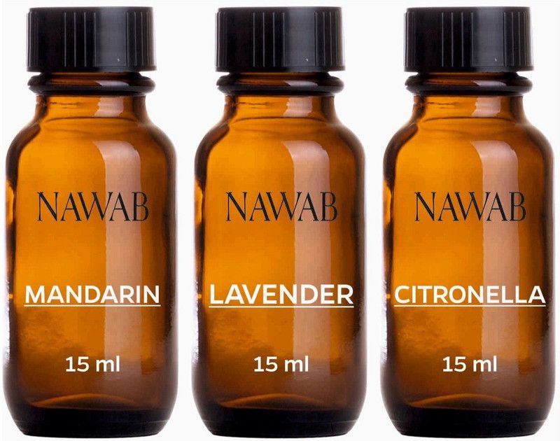 NAWAB essential aroma Diffuser oil(Mandarin,Lavender,Citronella-15ml each) Aroma Oil  (3 x 15 ml)