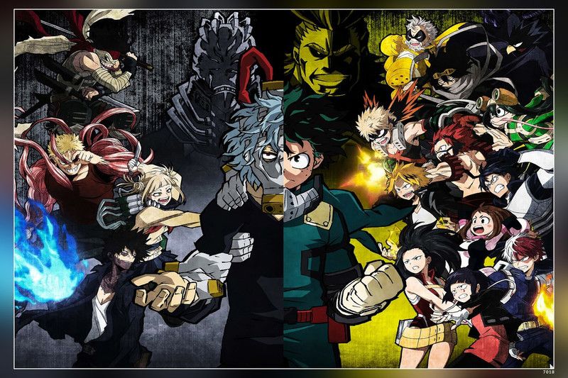 My Hero Academia All For One Boku No Hero Academia All Might Matte Finish Poster Paper Print  (12 inch X 18 inch)