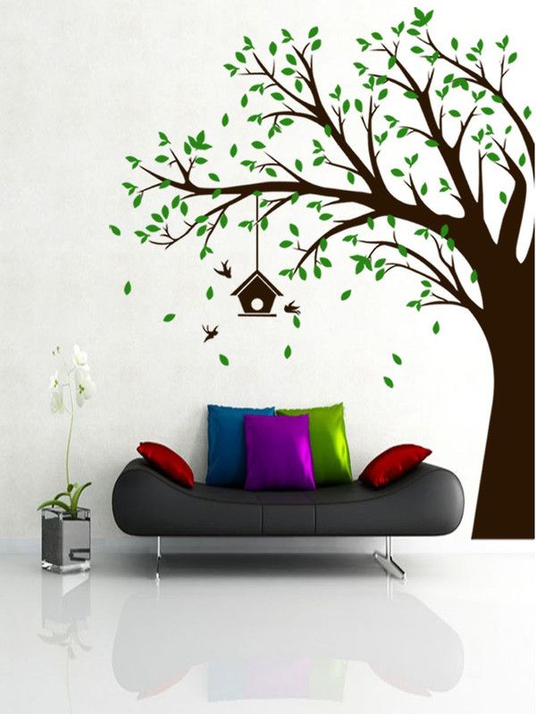 Trends on WALL 152 cm Bird House Self Adhesive Sticker  (Pack of 1)