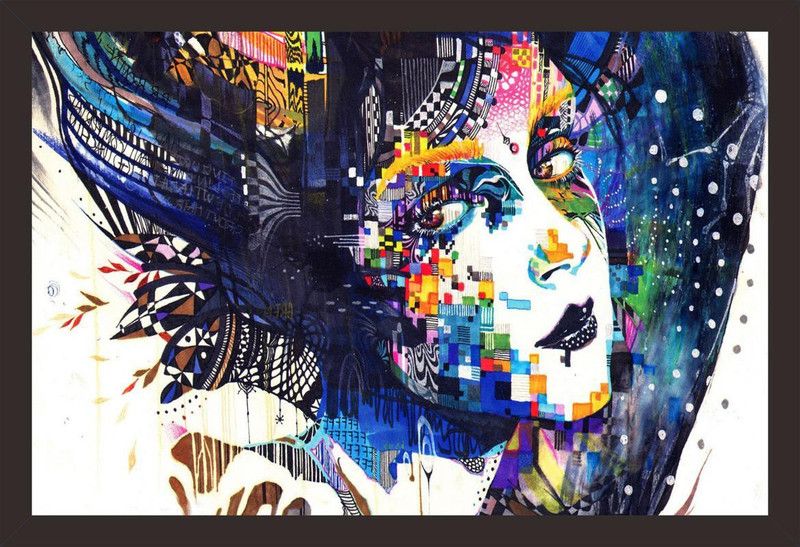 Mad Masters Illustration Graphics 1 Piece wooden framed painting |Wall Art | Home Décor | Painting Art | Unique Design | Attractive Frames Digital Reprint 12 inch x 18 inch Painting  (With Frame)