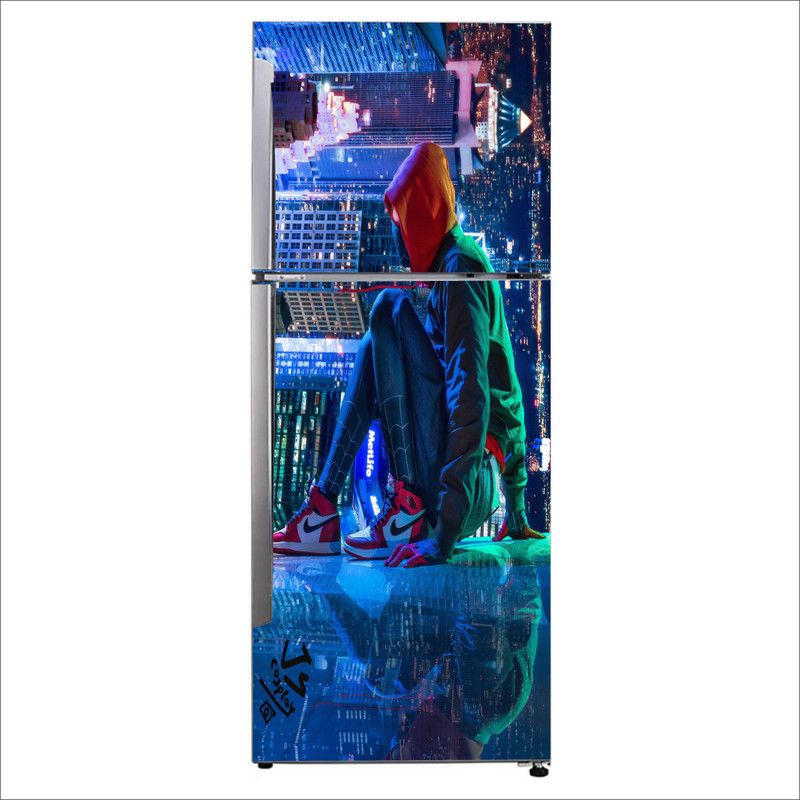 K2A Studio 60 cm the marvels spider man miles morales marvel comics Self Adhesive Sticker  (Pack of 1)