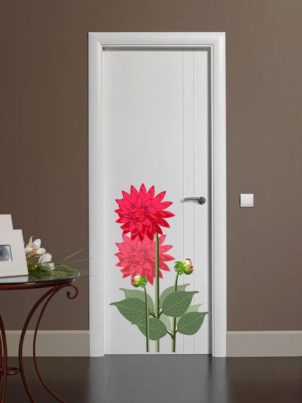 Decor Villa 58 cm Door Sticker Removable Sticker  (Pack of 1)