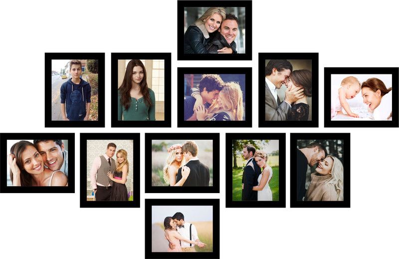 SWADESI STUFF MDF Personalized, Customized Gift Best Friends Reel Photo Collage gift for Friends, BFF with Frame, Birthday Gift,Anniversary Gift Wall  (Black, 12 Photo(s), 12 frame : 6x8 inch)