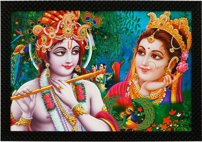 Khatu Crafts Digital Reprint 13 inch x 19 inch Painting  (With Frame)