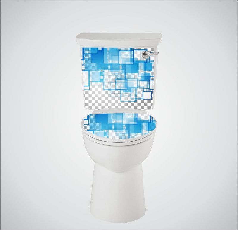 Wildartcreation 38 cm Trans print Toilet Seat Sticker ( Size :- 38 X 33 cm )GDDS34 NEW Self Adhesive Sticker  (Pack of 1)