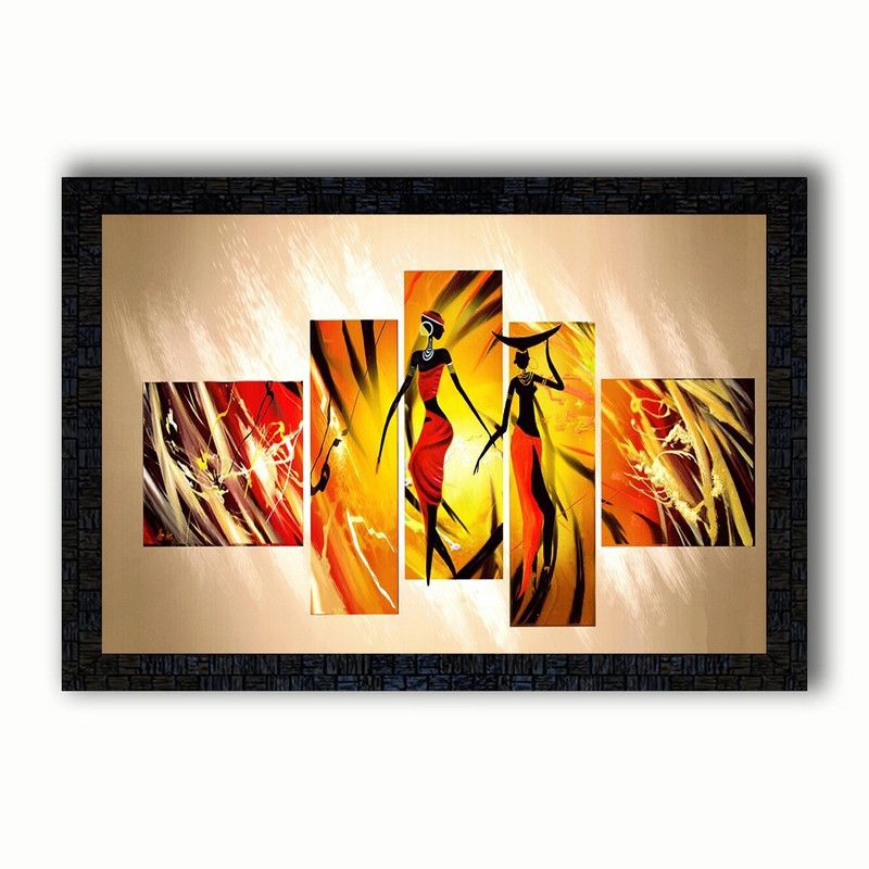 Poster N Frames Art Print of Modern Artistic with wooden synthetic frame Digital Reprint 14 inch x 20 inch Painting  (With Frame)