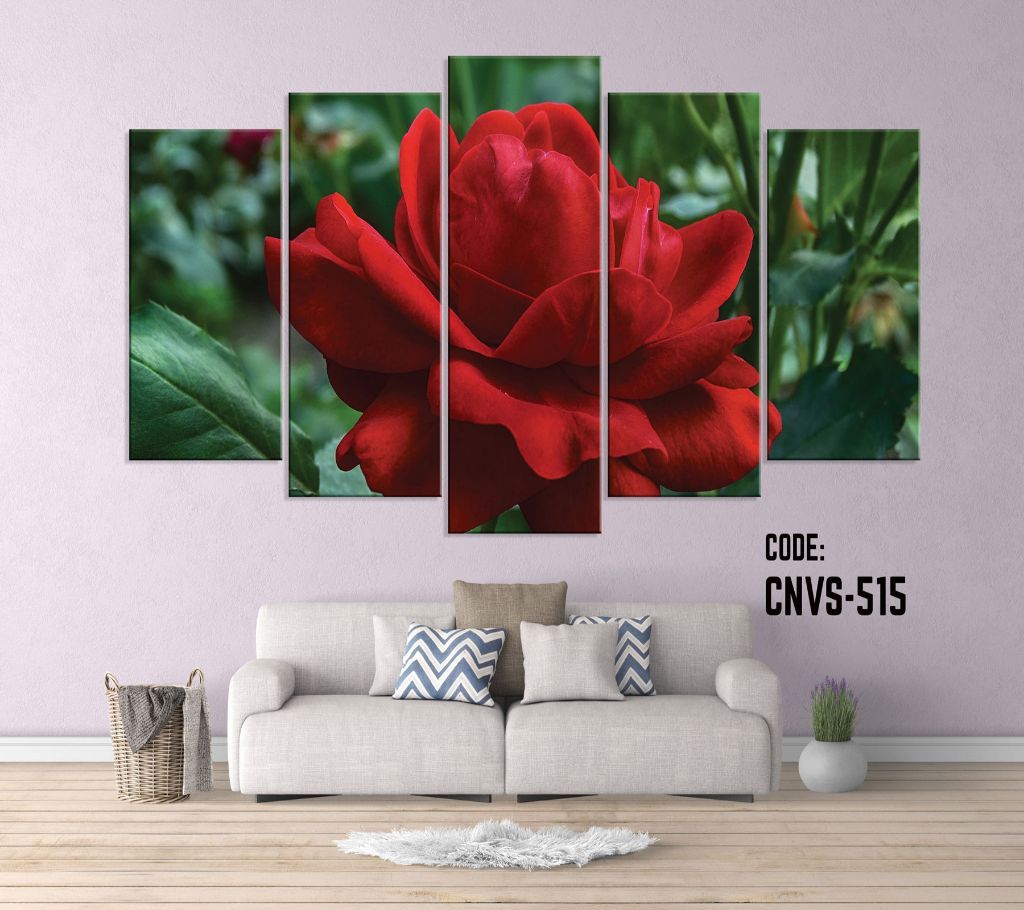 CNVS-515 Red Flower Wall Canvas Art Prints 96 inch x 48 inch