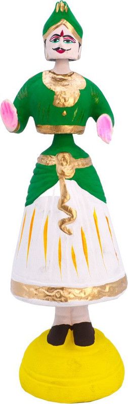 Santarms Decorative Showpiece - 36 cm  (Paper Mache, Multicolor)