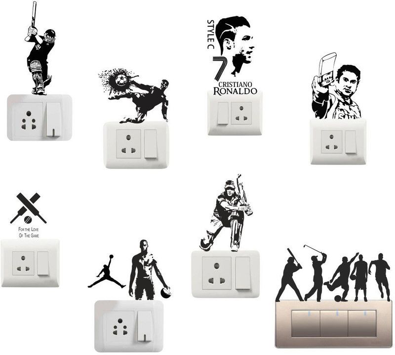 Decorhubb 25 cm Sportrs Switch Board Sticker Self Adhesive Sticker  (Pack of 1)