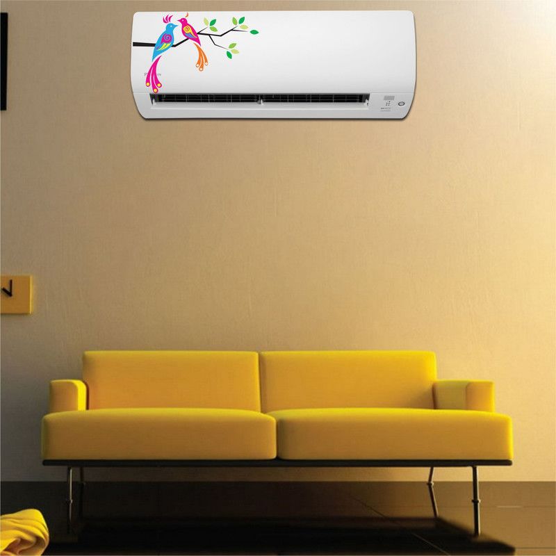 K2A Design 49 cm Multi Color Decorative Air conditioner Sticker - AC Sticker_PCAC31 Self Adhesive Sticker  (Pack of 1)