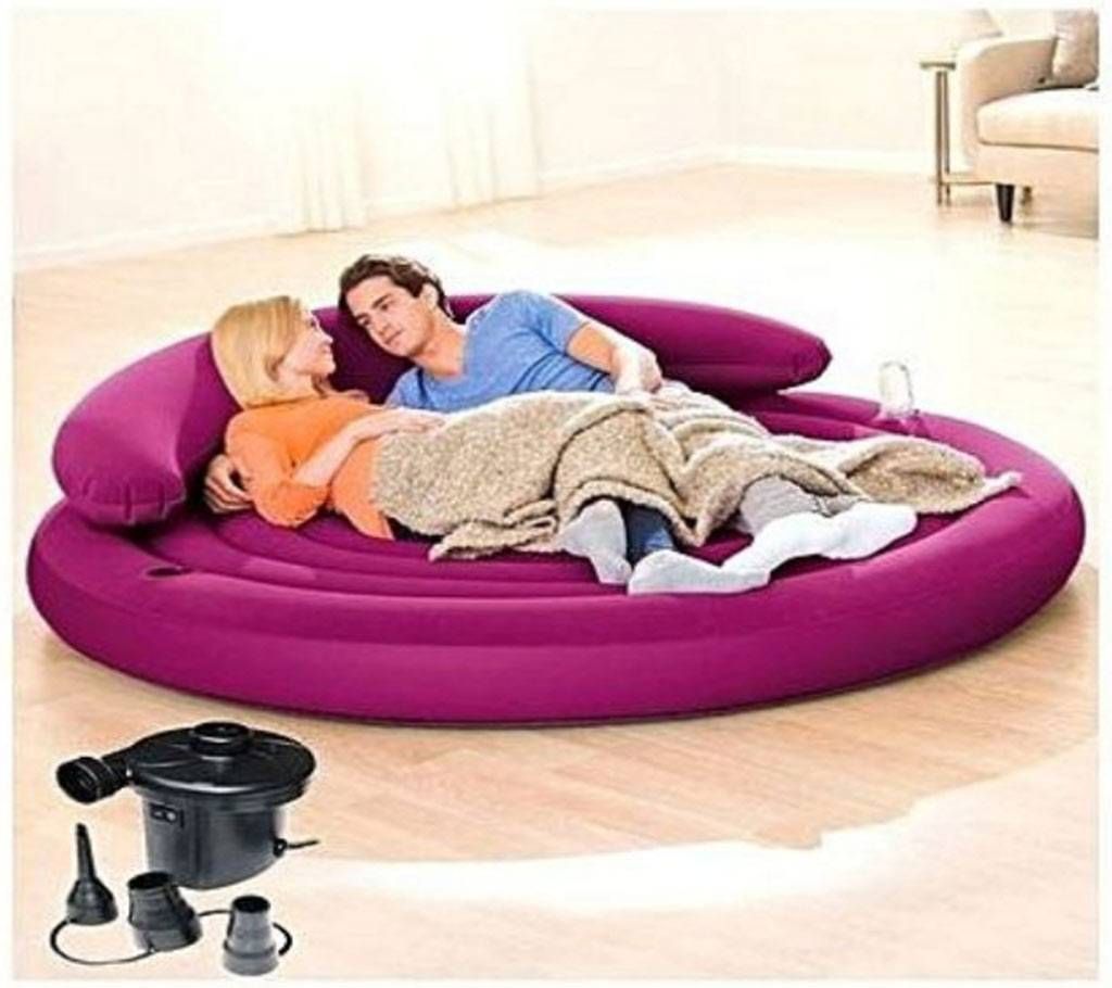 Inflatable Round Sofa With Pumper