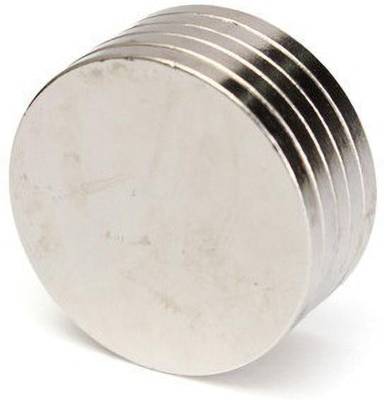 ART IFACT 5 Pieces of 18mm x 2mm Neodymium Magnets - N52 Disc / Cylindrical magnets - Rare Earth NdfeB Fridge Magnet, Multipurpose Office Magnets, Magnetic Paper Holder Pack of 5  (Silver)