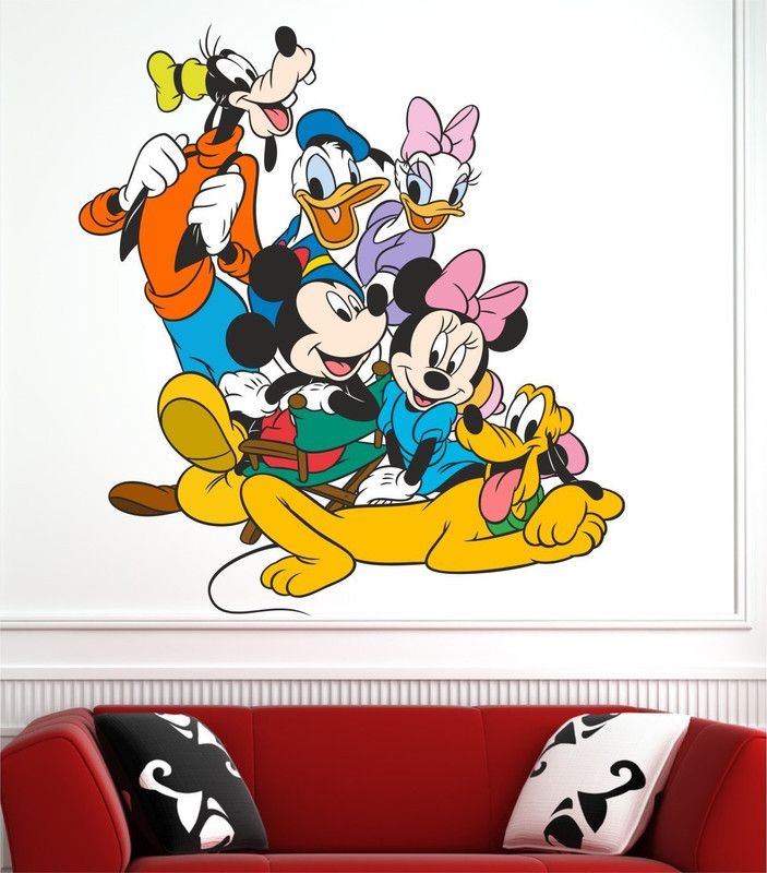 BALRISHNA WALL STICKER 64 cm NEW MICKEY MOUCE Self Adhesive Sticker  (Pack of 1)