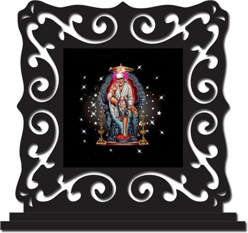 Crafty Worth Sai Baba Car Dashboard idols Figurine Showpiece , BY Crafty Worth Decorative Showpiece - 12.7 cm  (Wood, Multicolor)