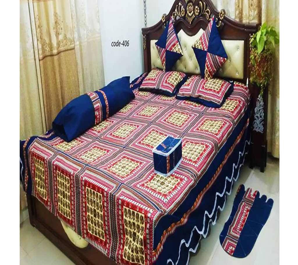 100% cotton 8 pcs  bed sheet . model : 406