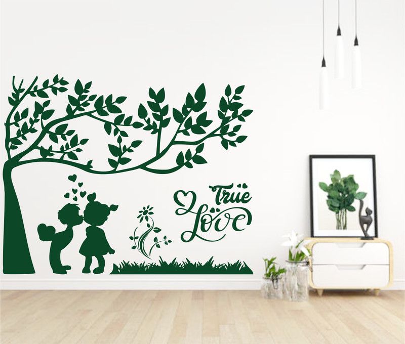 Vaishnav Traders 140 cm True Love Sweet Couple Self Adhesive Sticker  (Pack of 1)