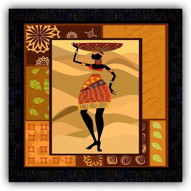 Poster N Frames framed poster of Modern Abstract art-6717 Digital Reprint 14 inch x 14 inch Painting  (With Frame)