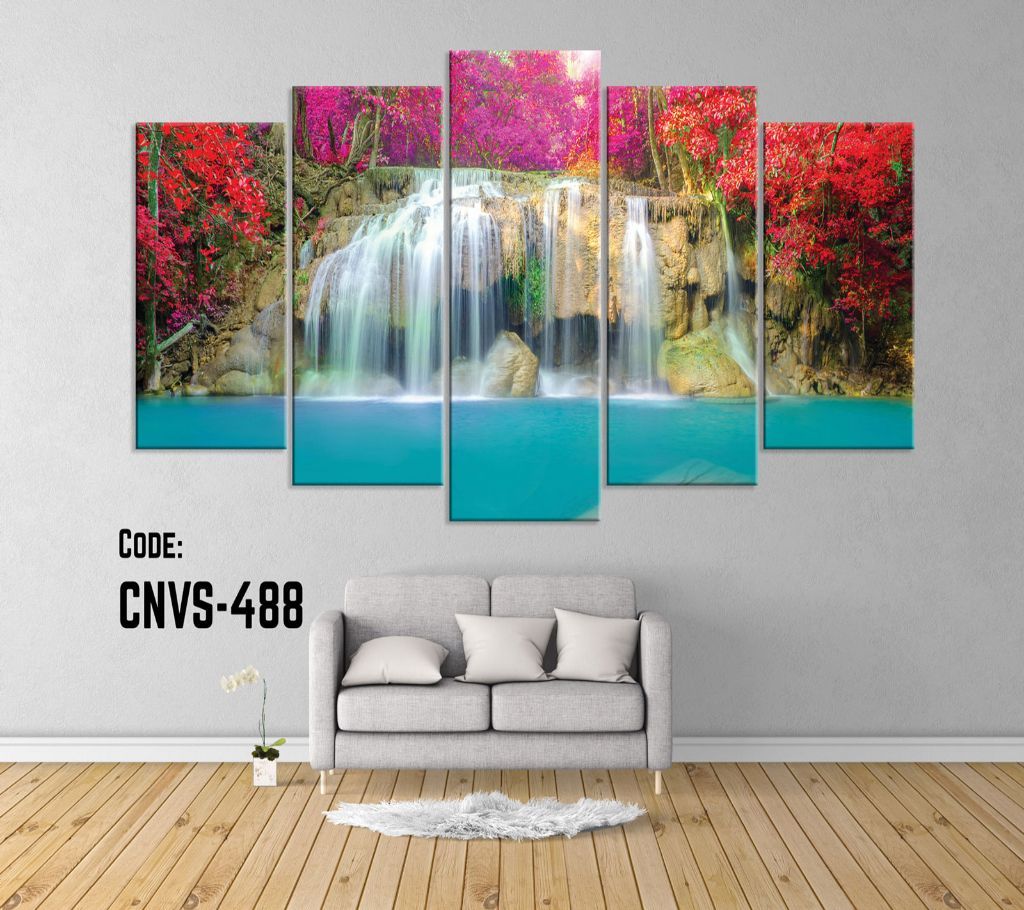 CNVS-488 Waterfalls Wall Canvas Art Prints 48 inch x 24 inch