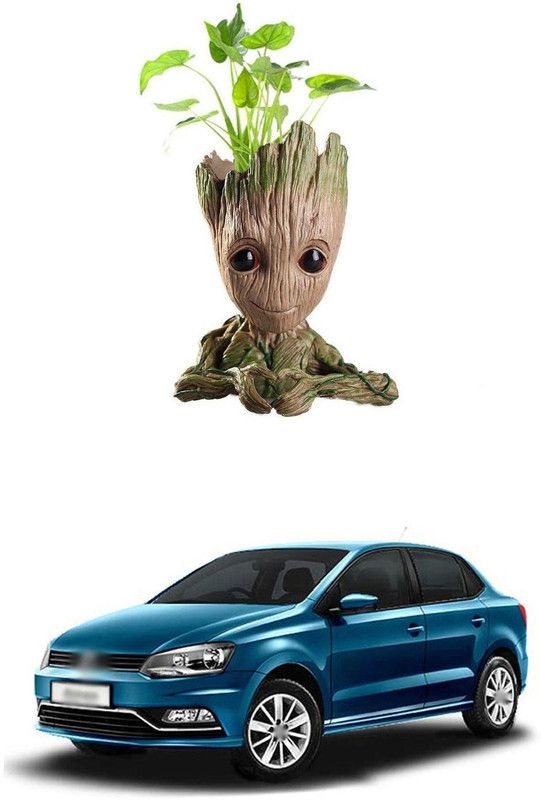 PRTEK Guardians of The Galaxy Baby Groot Multi Purpose Flower Pot/Pen Stand 1 Decorative Showpiece - 8 cm  (Plastic, Multicolor)