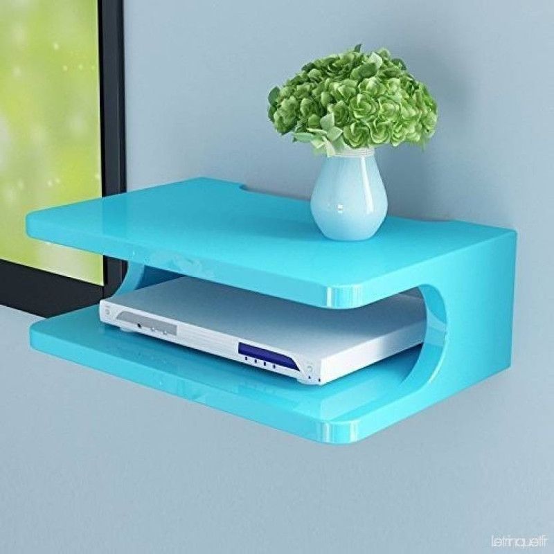 ONLINECRAFTS wooden wall shelf Wooden Wall Shelf  (Number of Shelves - 1, Blue)