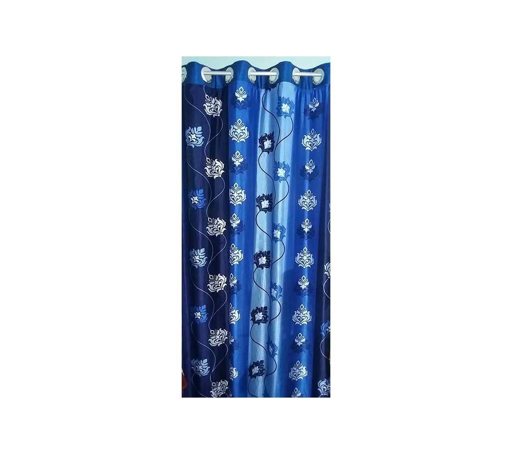 Satin Curtain- colorful blue