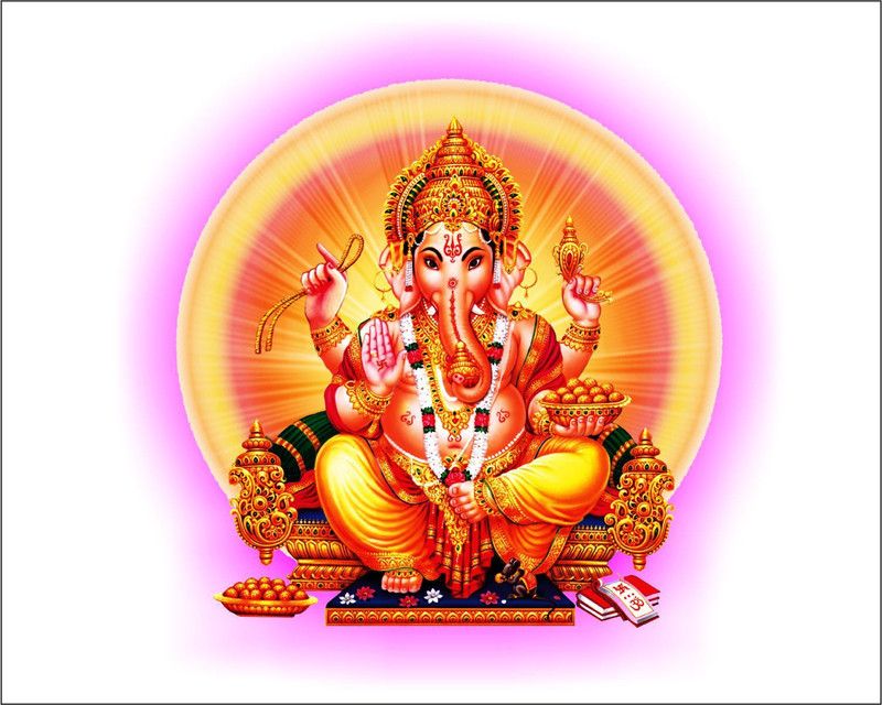 Jagvii 45 cm Ganesh ji Self Adhesive Sticker  (Pack of 1)