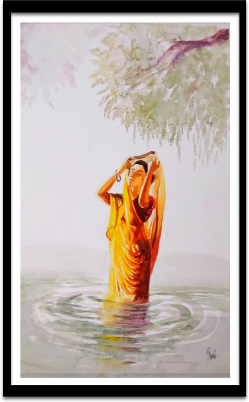 Govind Jha Arts H/W/4 Watercolor 16 inch x 20 inch Painting  (Without Frame)