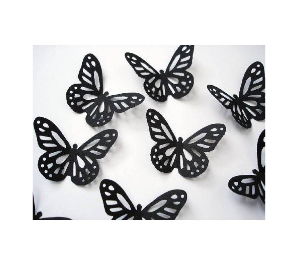 Black Color butterflies - 50 pieces