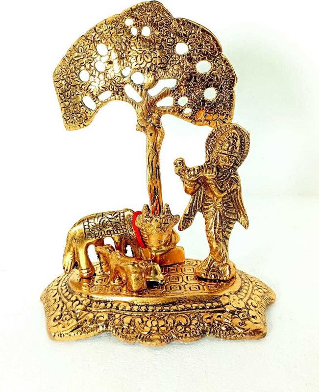 Chingari Decorative Showpiece - 17 cm  (Brass, Gold)