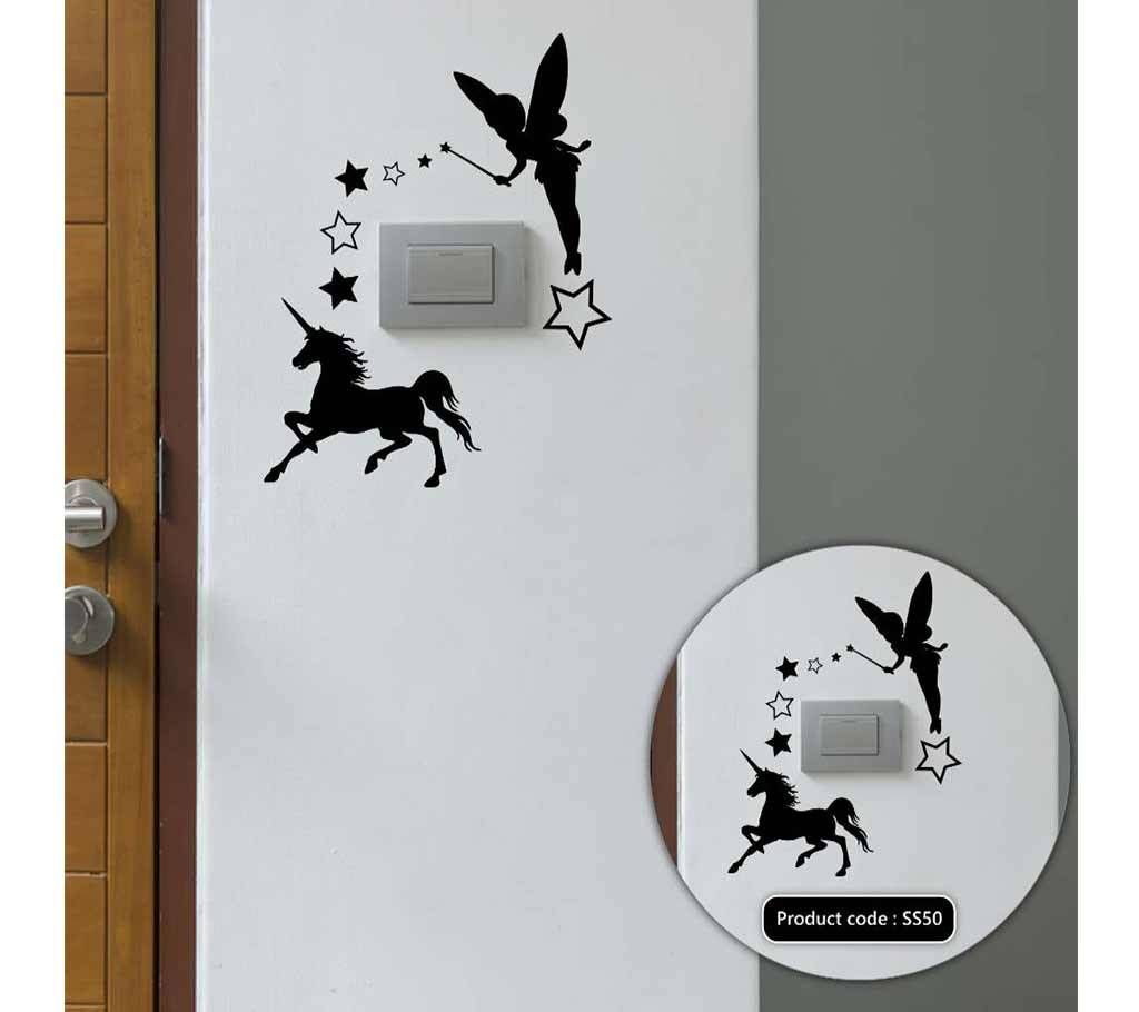 Fairy Girl Switch & Socket Vinyl decals removable wall Sticker - DDecorator