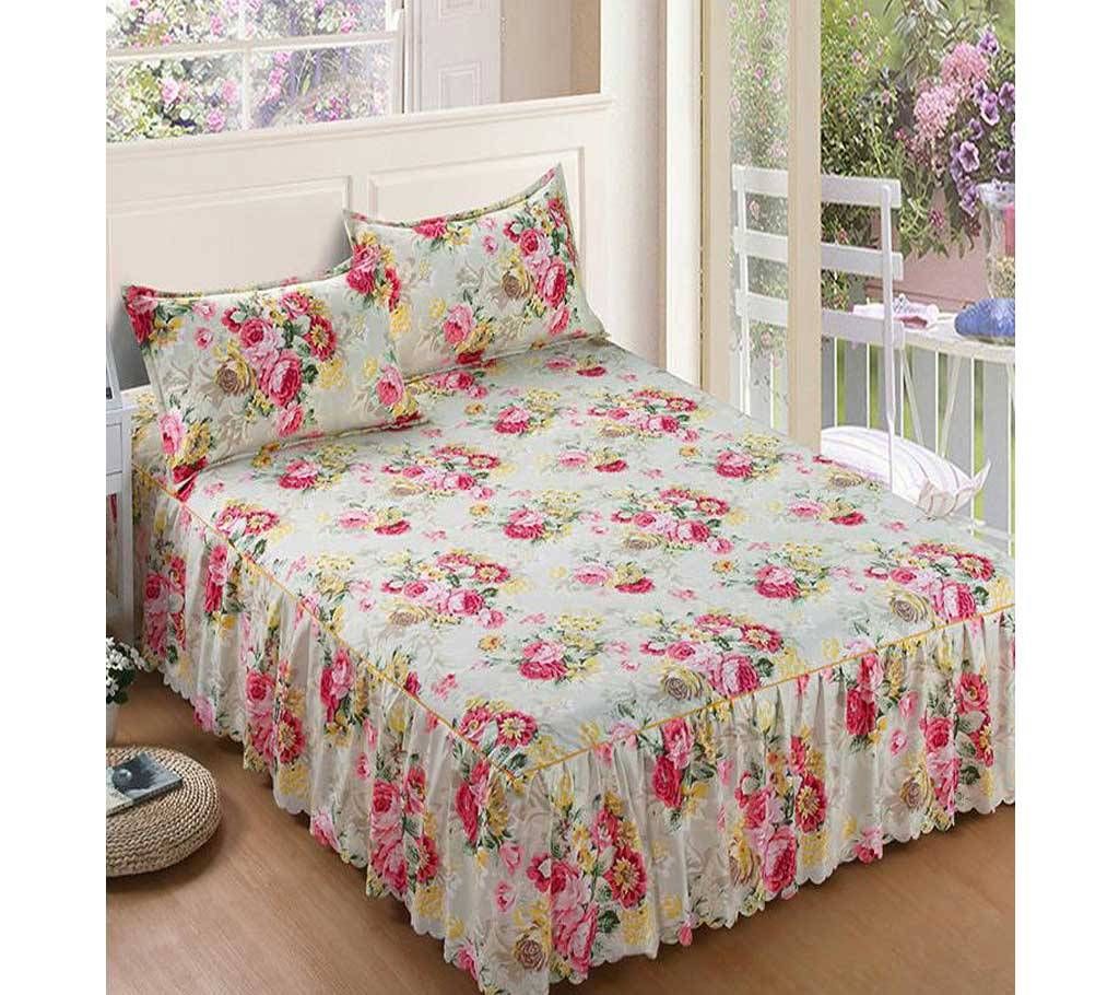 3 piece bedSheet with Bed skirt set